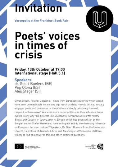 Poets' voices in times of crisis