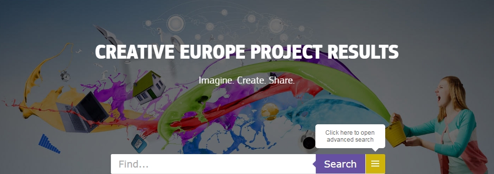 Spletna baza projektov s podporo Ustvarjalne Evrope