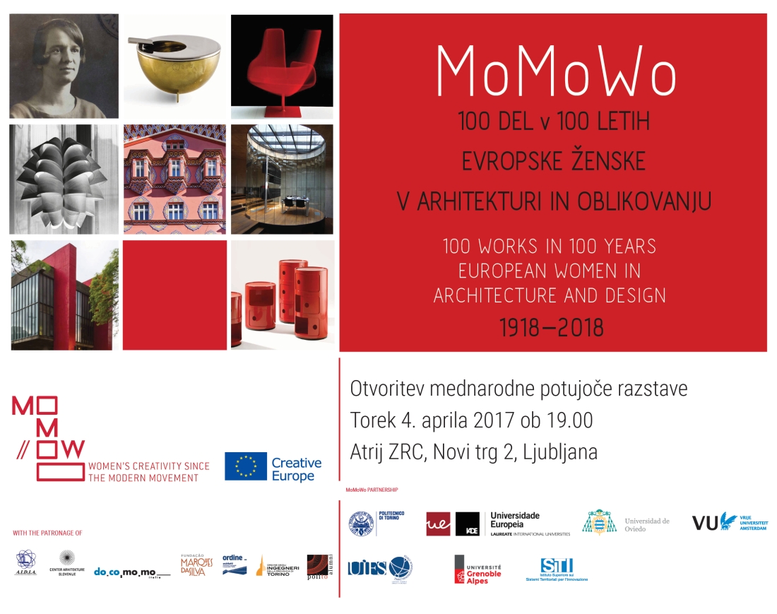 MoMoWo. 100 del v 100 letih. Evropske ženske v arhitekturi in oblikovanju
