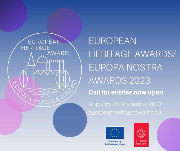 Odprt poziv za nagrado Europa Nostra Awards za leto 2023