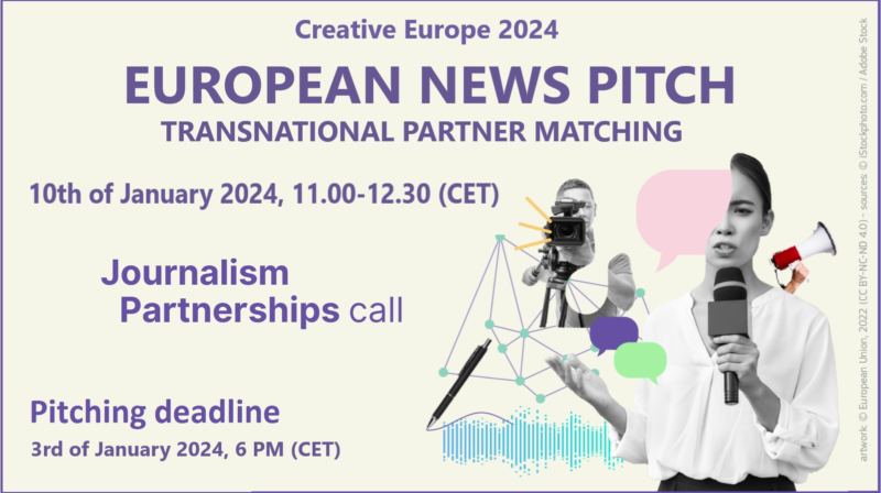 European News Pitch 2024 za novičarske medije