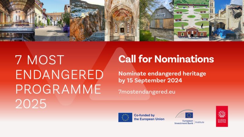 Razpis za nominacije sedem najbolj ogroženih prizorišč kulturne dediščine v Evropi