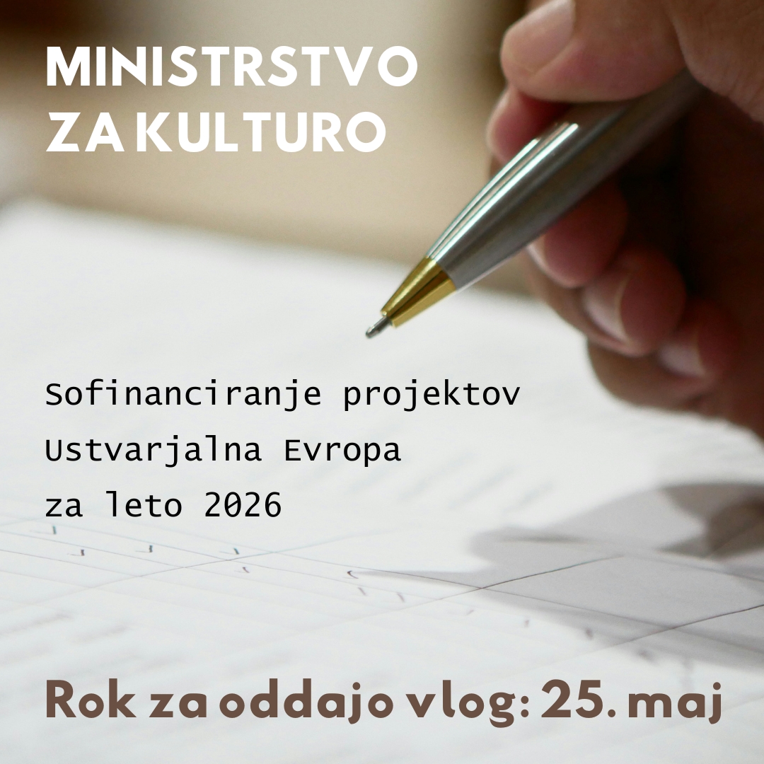 Ministrstvo za kulturo objavilo vabilo k oddaji vlog za sofinanciranje projektov Ustvarjalna Evropa za leto 2026